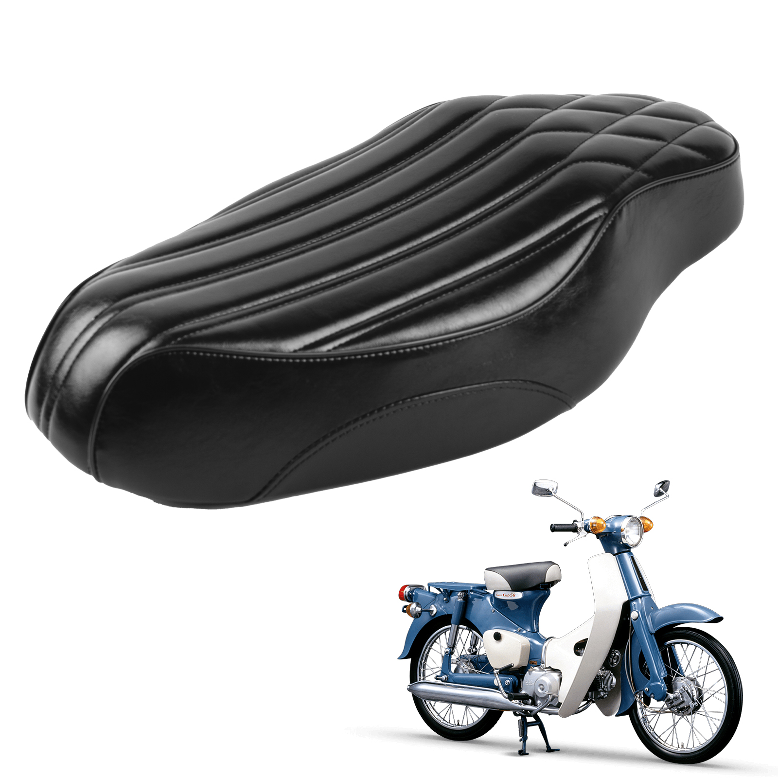 リトルカブ C50 シート シングル jcw0317 ホンダ（HONDA） バイクシート スーパーカブC50/C70/C90 リトルカブ