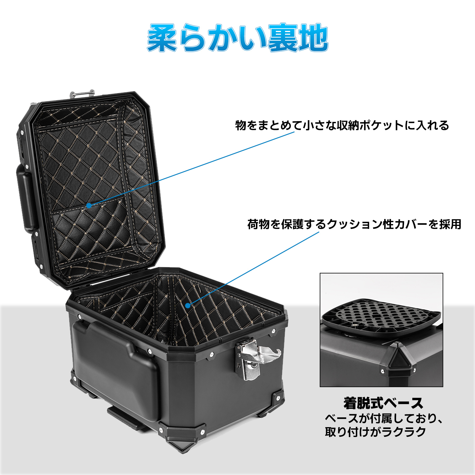 Amazon.co.jp: RNXRZANK 36L バイク用トップトランクケース, ボックス 