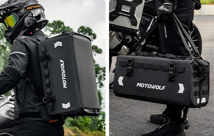 クロスカブ シートバッグ オートバイ用 リアバッグ 37L ヘルメット
