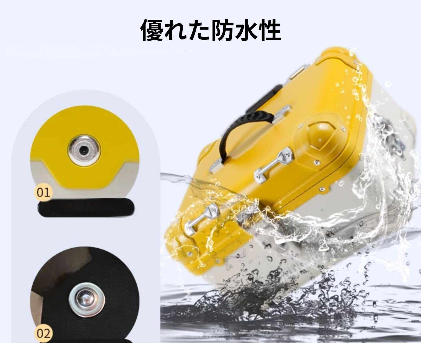 バイクリアボックス カブリアボックス トップケース 23L 28L 35L 45L バイクケース 防水 耐衝撃 リアケース 各色 丸め おしゃれ 可愛い ABS スクーター 取寄せ 関連画像3