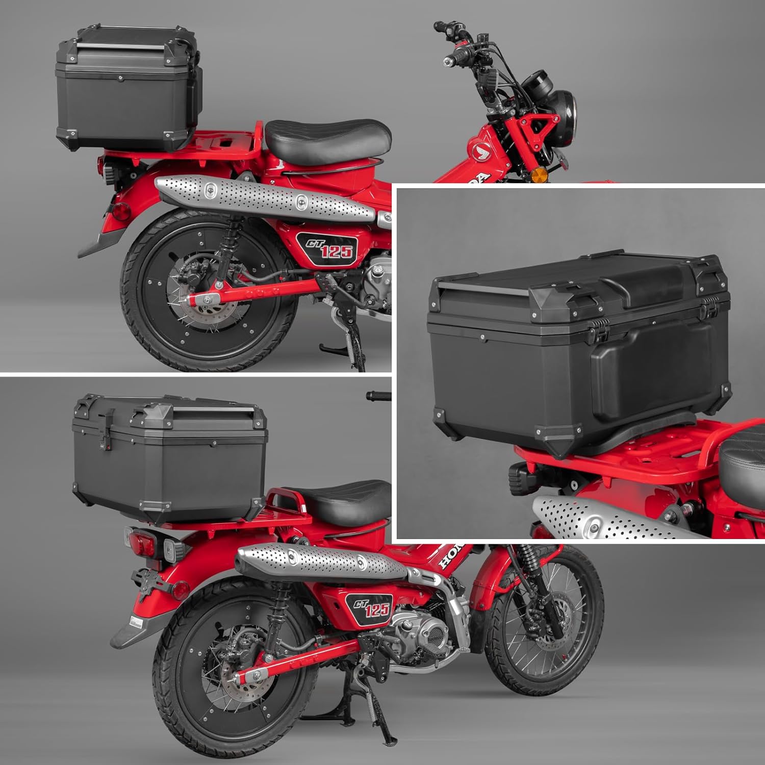 クロスカブ バイク リアボックス 65L ブラック ダイヤルロック トップ