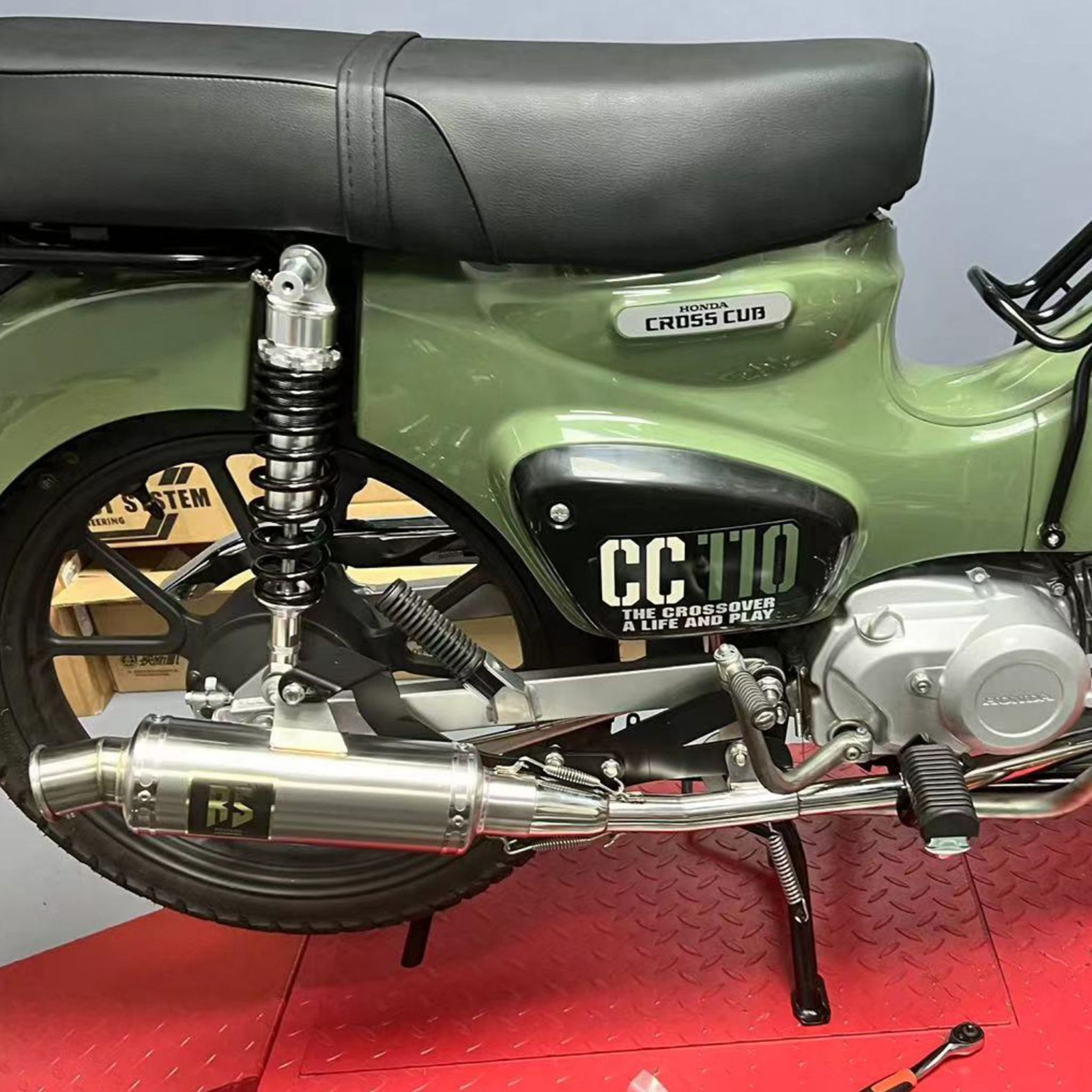 クロスカブ CC110 JA60 マフラー バイクマフラー バイク サイレンサー エキゾーストパイプ 排気管 オートバイ排気パイプ 改装 ステンレス鋼製【取り寄せ】｜nextstageyh2｜04