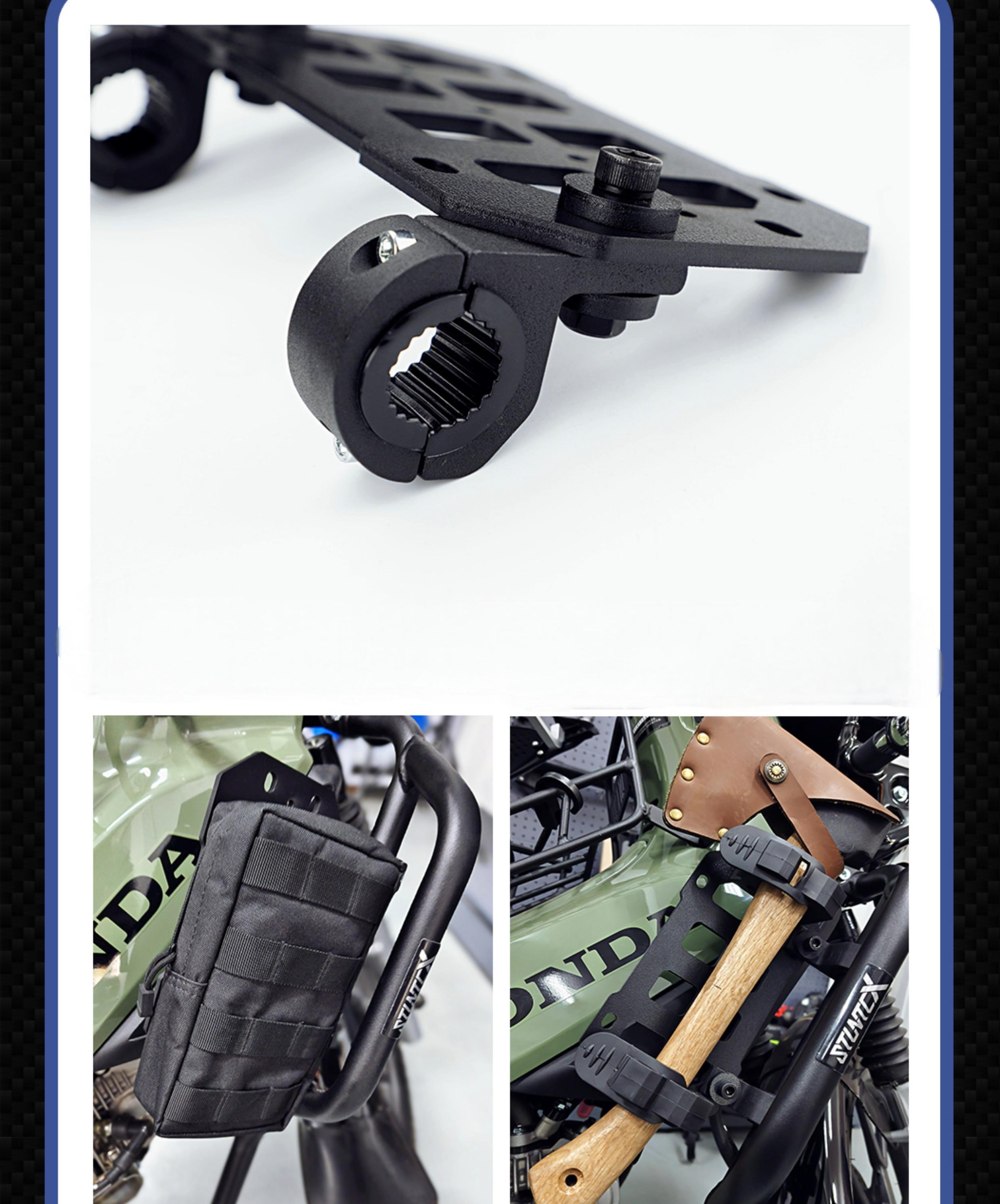 バイク用 リアボックス サイドパネルモールパネル キャリア カスタムパーツ クロスカブ ハンターカブ対応 大容量収納＆積載強化 ツーリング キャンプ 取寄せ | ホンダ | 05