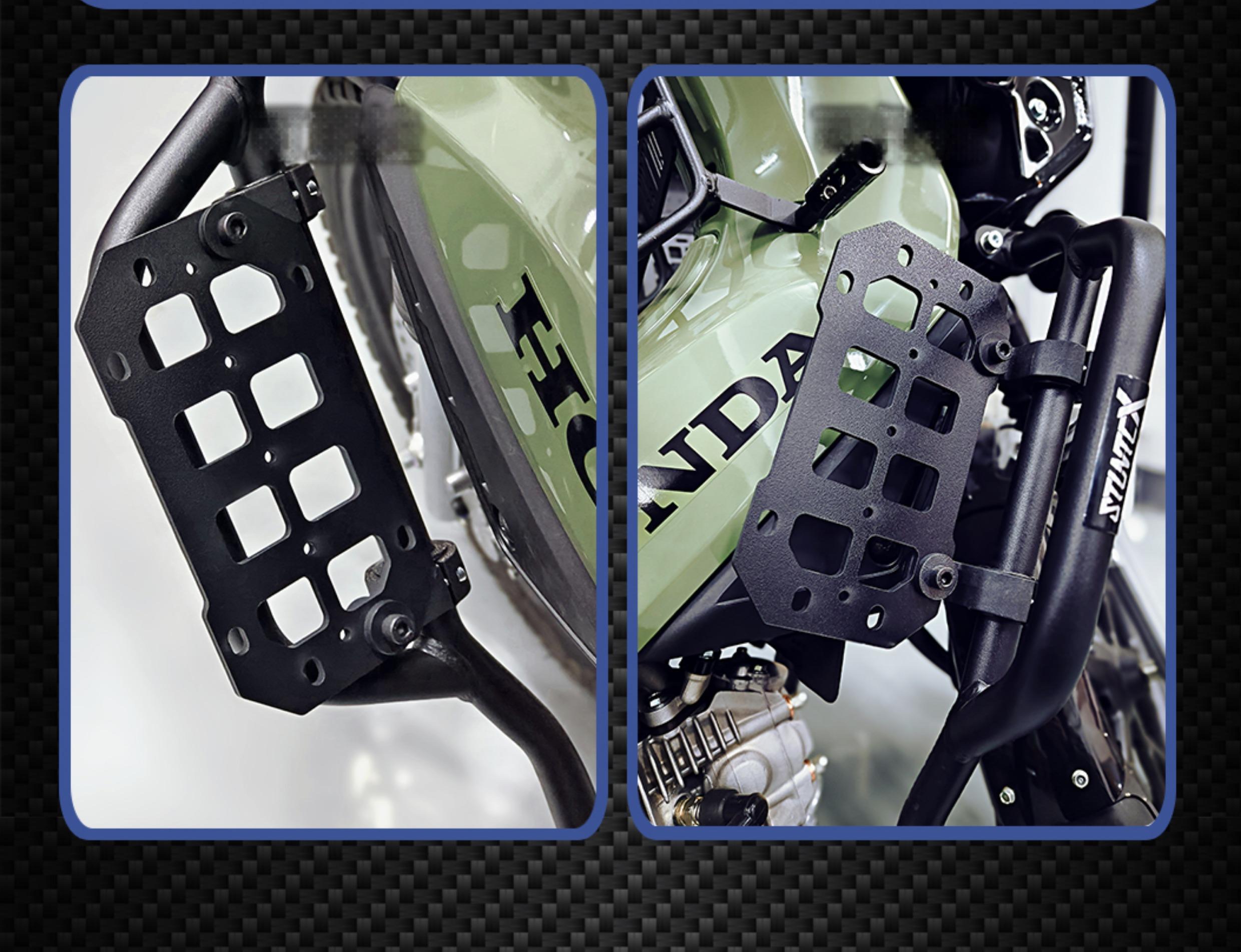 バイク用 リアボックス サイドパネルモールパネル キャリア カスタムパーツ クロスカブ ハンターカブ対応 大容量収納＆積載強化 ツーリング キャンプ 取寄せ | ホンダ | 06