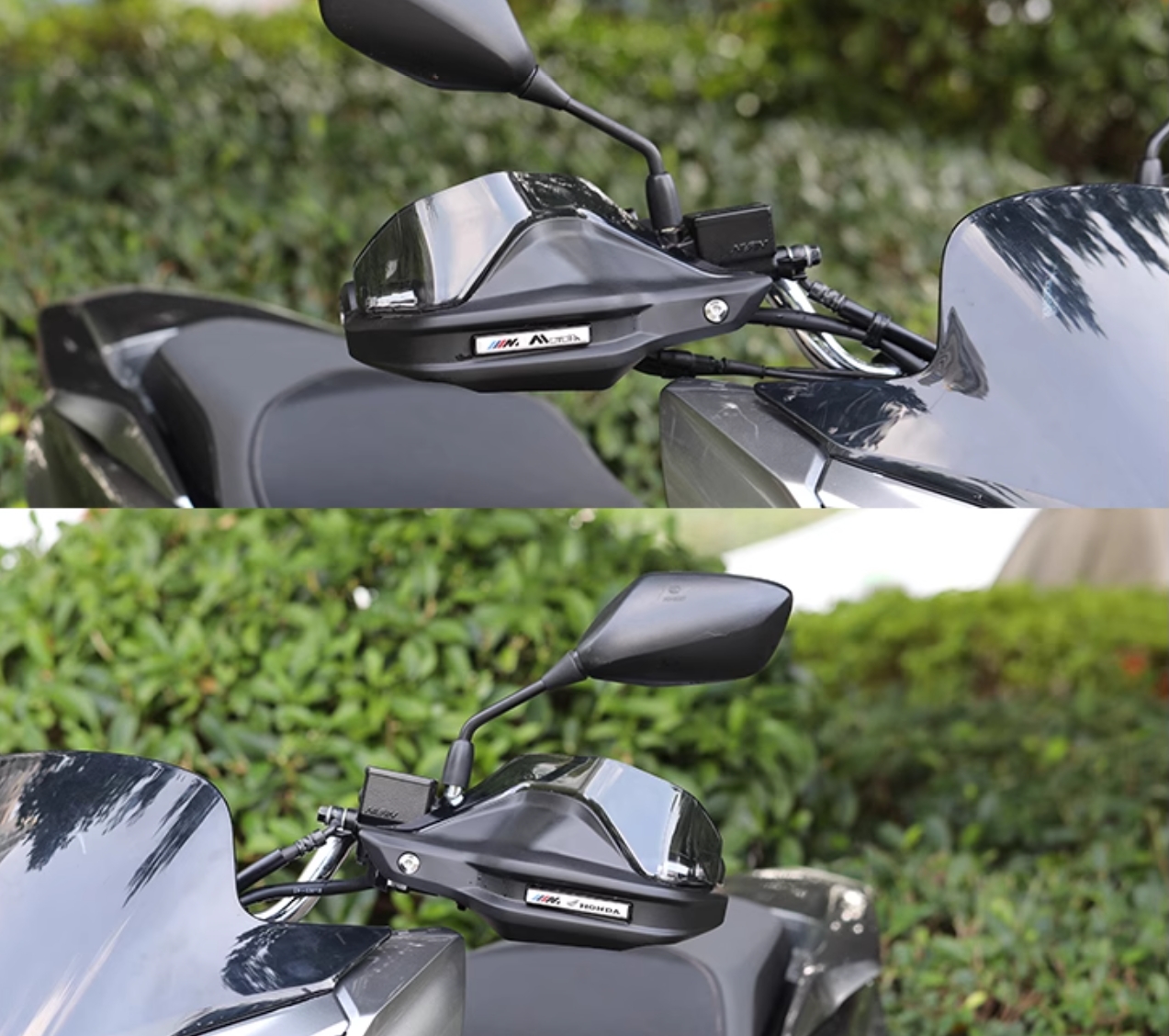 ホンダ PCX 150 160 ハンドルカバー ガード バイクハンドル ナックルガード 防風 保護 各色 アクリル 透明 コンパクト 飛び石ガード ハンドスクリーン 取寄せ | ホンダ | 14
