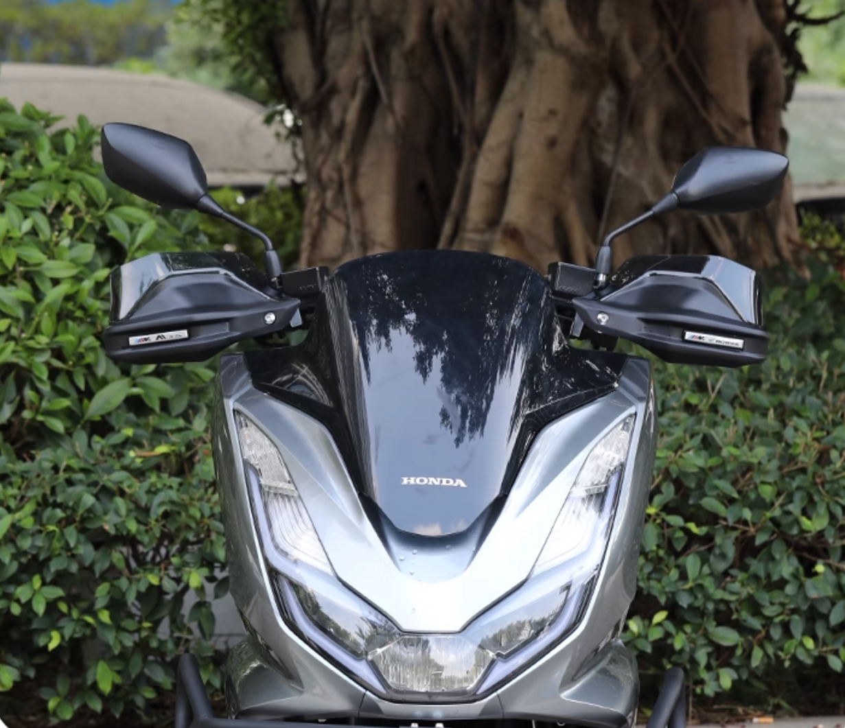ホンダ PCX 150 160 ハンドルカバー ガード バイクハンドル ナックルガード 防風 保護 各色 アクリル 透明 コンパクト 飛び石ガード ハンドスクリーン 取寄せ | ホンダ | 19