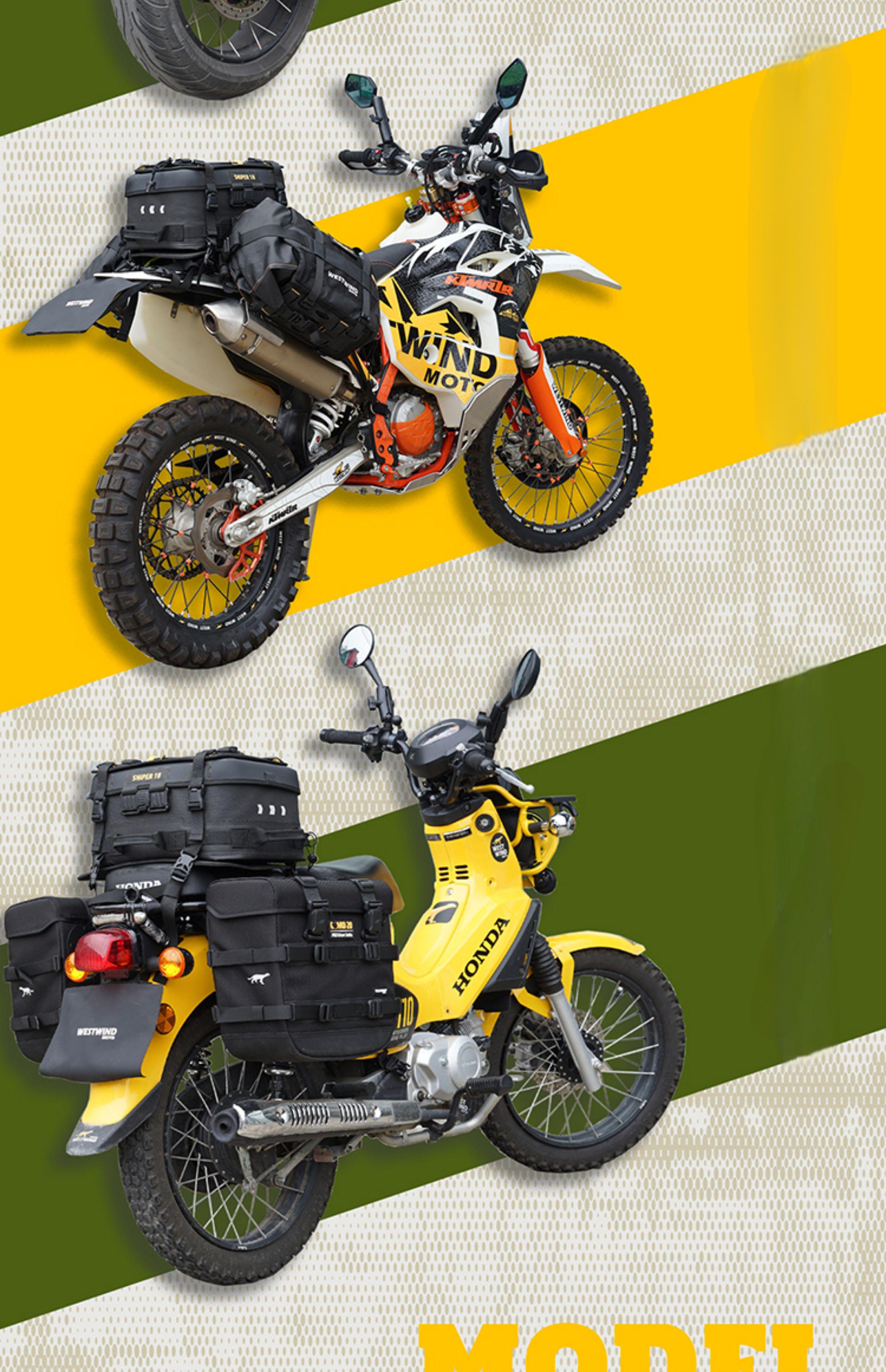 クロスカブ WESTWIND バイク用 リアバッグ 二層構造 レンジャー