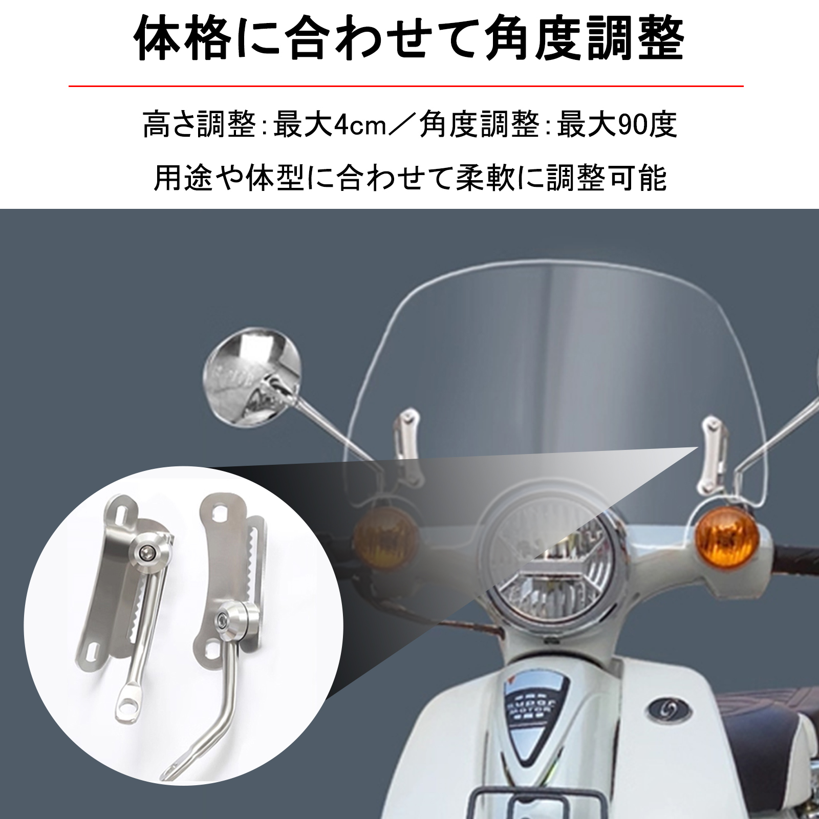 ホンダ（HONDA） バイク用 ウインドスクリーン スーパーカブC50/C90