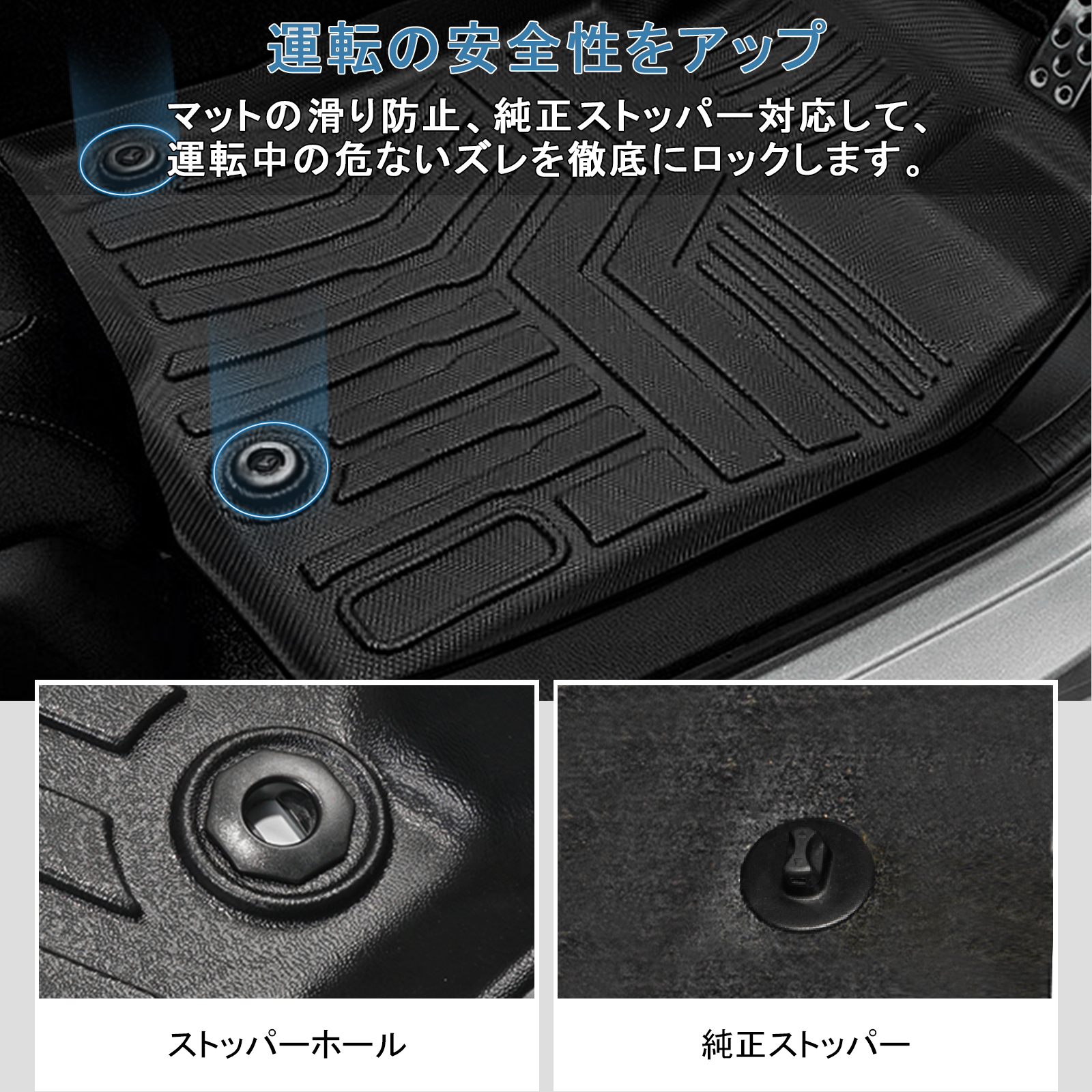 3Dフロアマット ライズ  RAIZE ダイハツ ロッキー フロアマット TPE 立体成型 3Dカーマット 運転席 助手席 全席 パーツ ラバー ゴム トヨタ｜nextstageyh3｜08