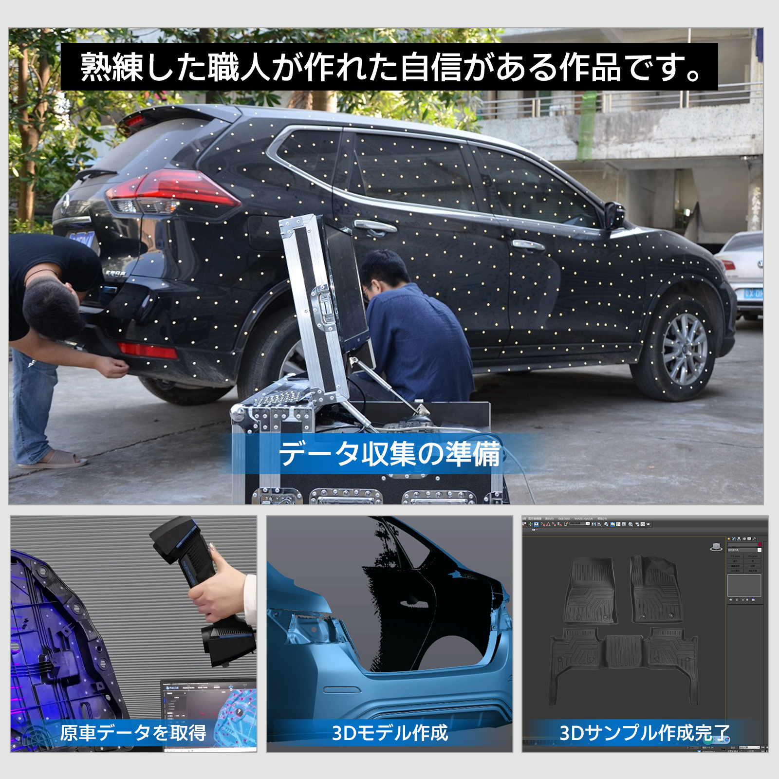 ランドクルーザー 300系 フロアマット 3D カーマット ラバーマット 5人