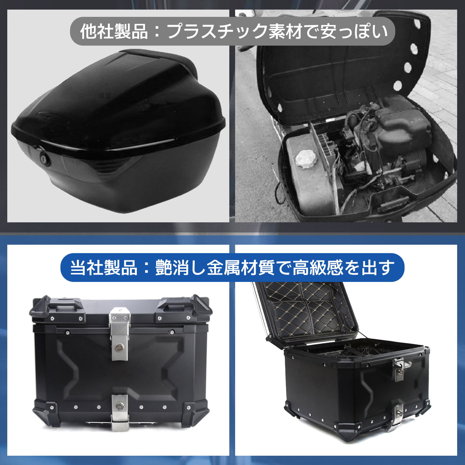 バイクボックス 45L リアボックス バイク 大型 大容量 トップケース