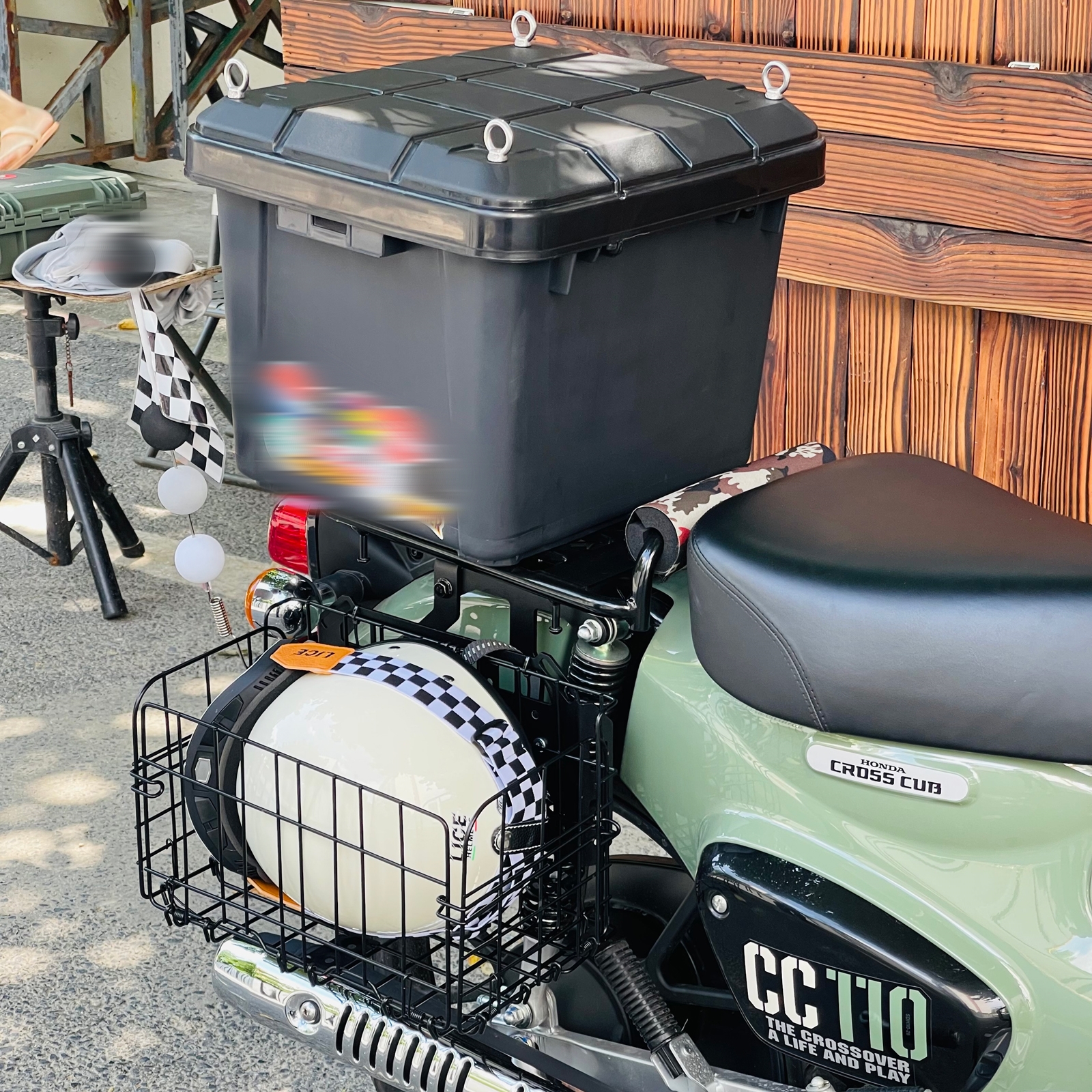 クロスカブ CC110 スーパーカブ サイドバスケット 折りたたみ サイドカゴ バイク用かご オートバイ 収納バスケット 汎用 ハンターカブ 取寄せ | クロスカブ | 01