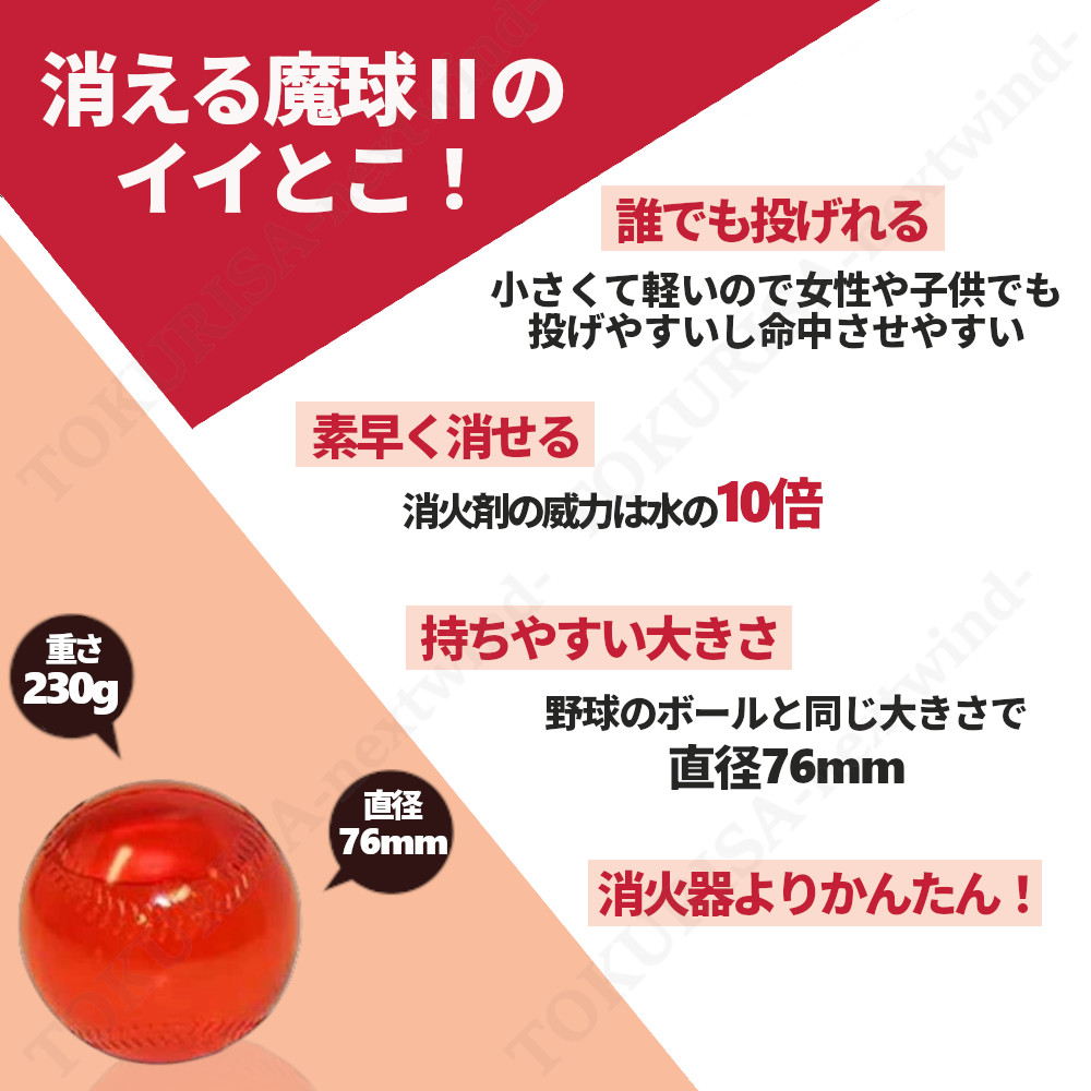 消える魔球2 2個入 投げる消火用具 ボール型 投てき消火用具 日本製 A