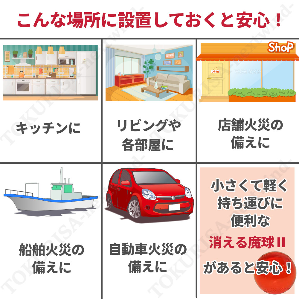 消える魔球2 2個入 投げる消火用具 ボール型 投てき消火用具 日本製 A