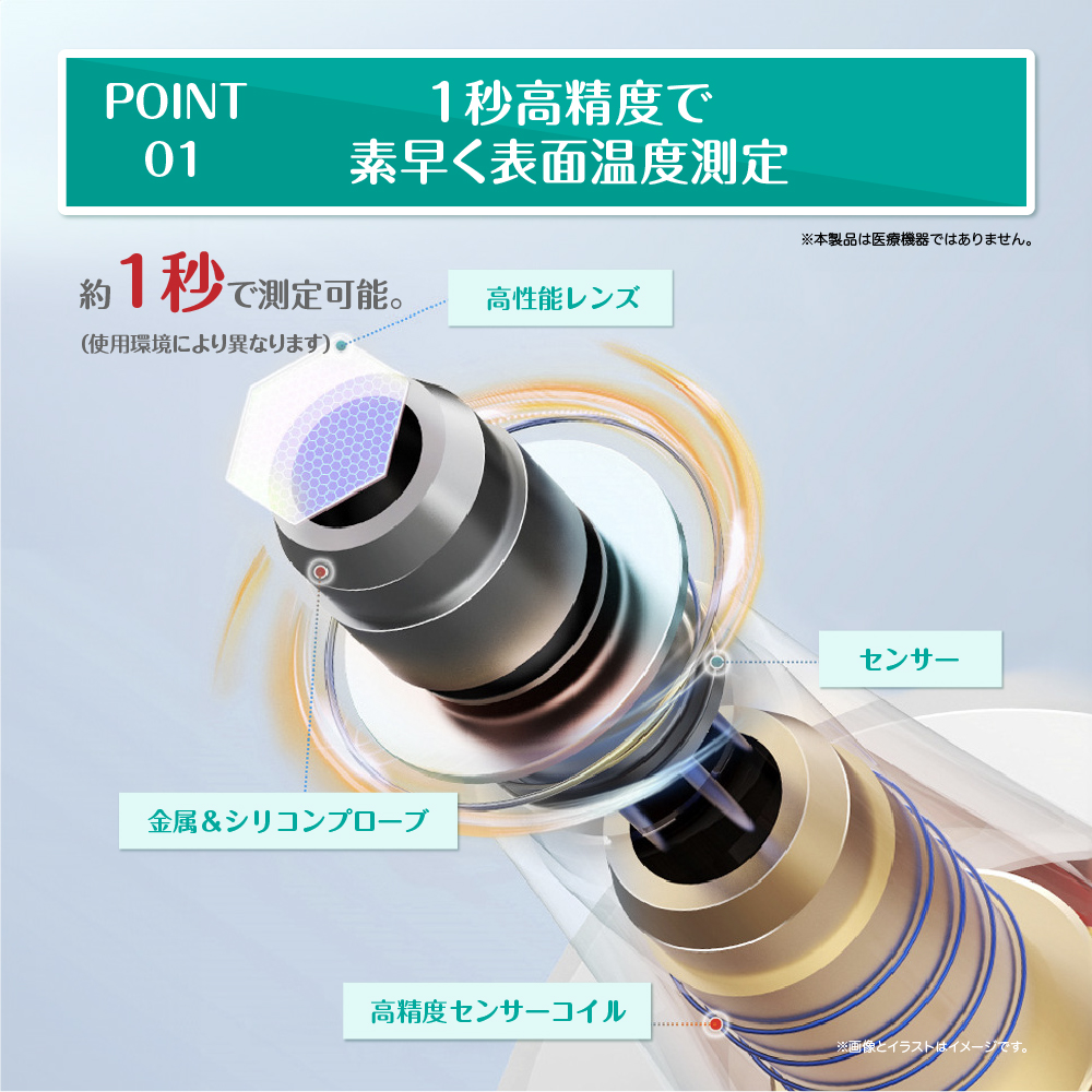 ブラックフライデー 非接触式赤外線温度計 KE-M6 薄型ポケットサイズ