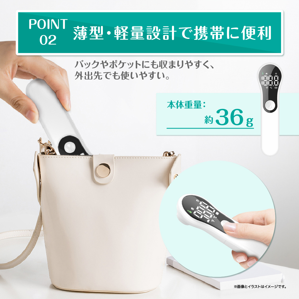ブラックフライデー 非接触式赤外線温度計 KE-M6 薄型ポケットサイズ