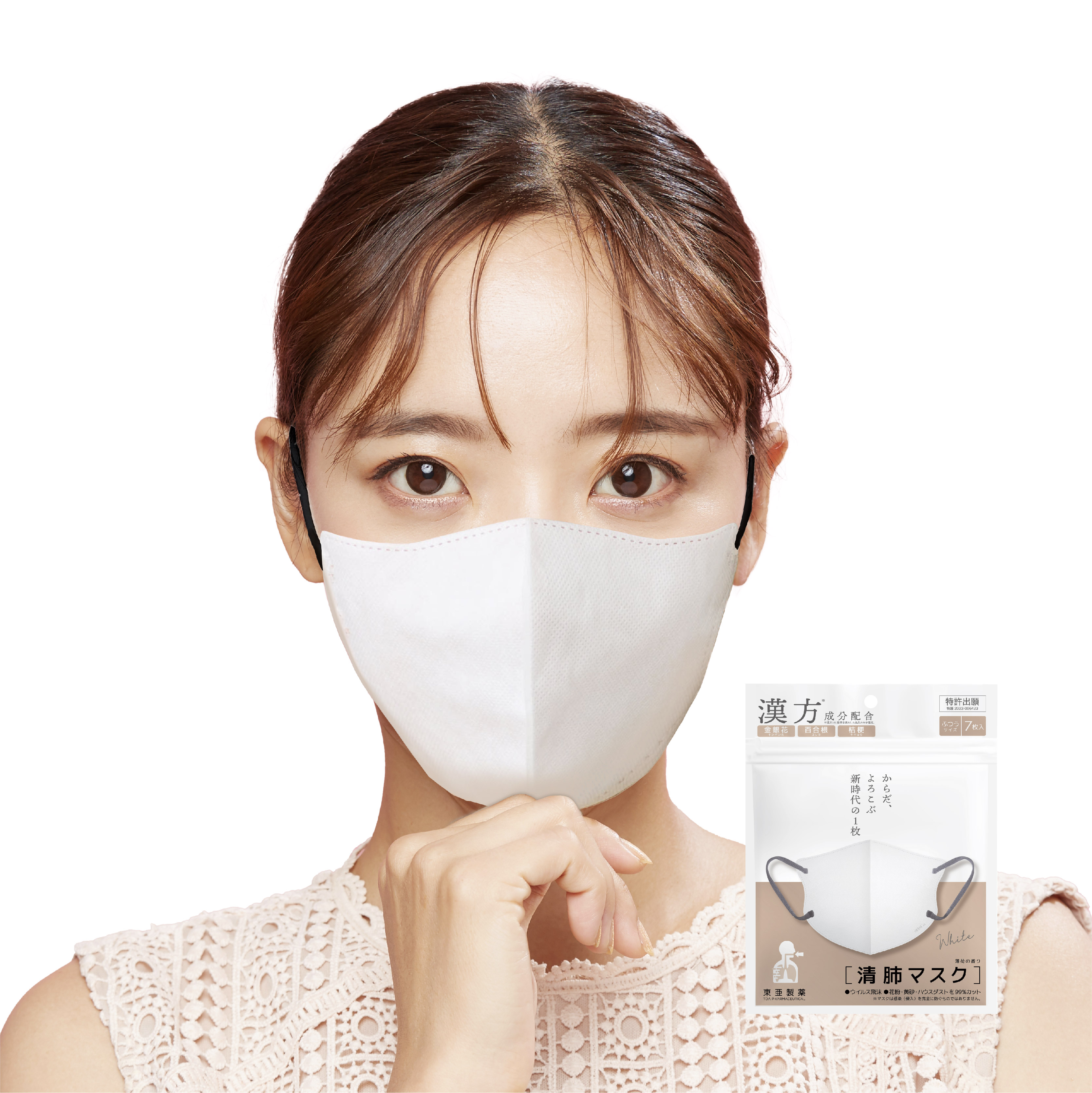東亜産業 ブラックフライデー 新製品 清肺マスク 漢方 7枚入 男女兼用