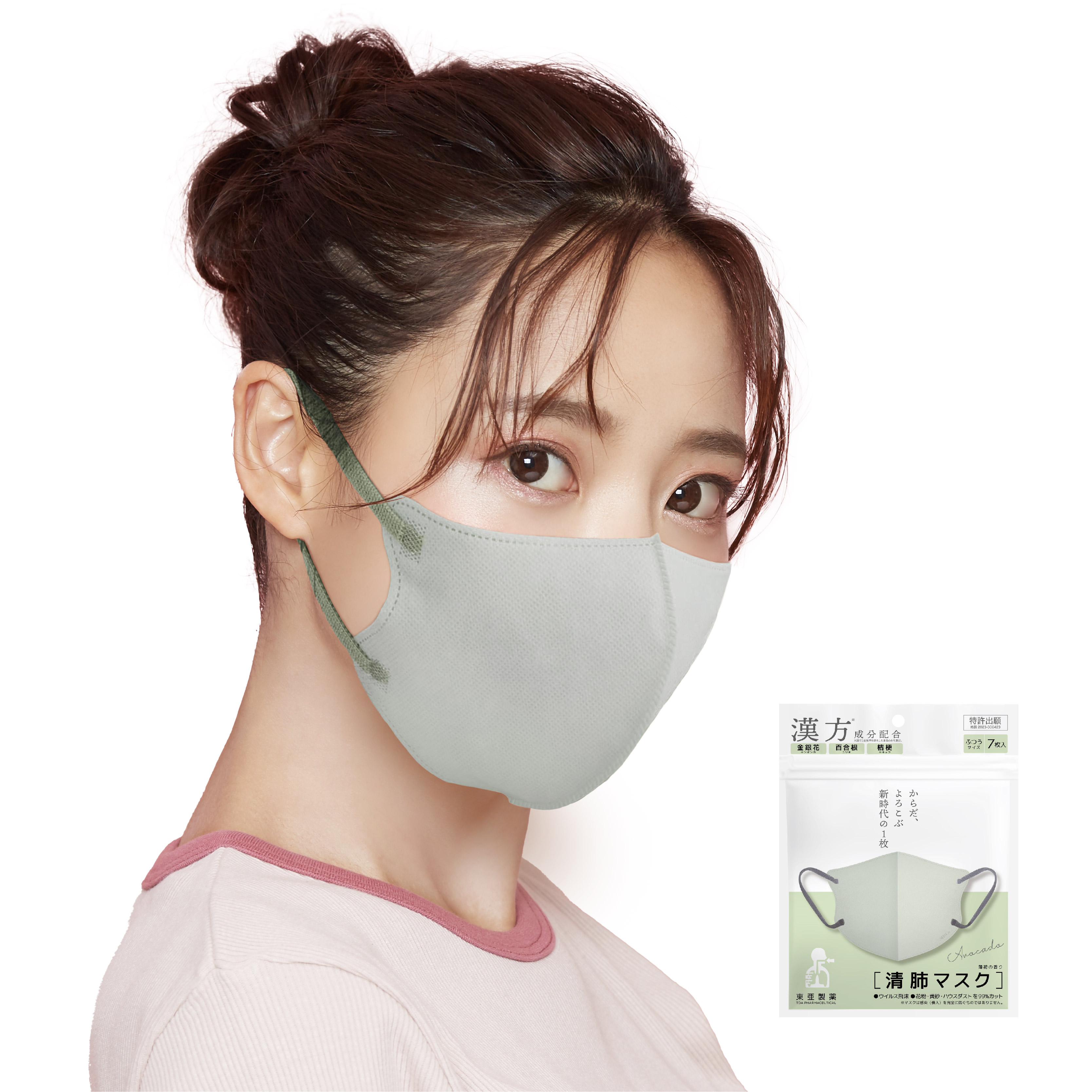 東亜産業 ブラックフライデー 新製品 清肺マスク 漢方 7枚入 男女兼用