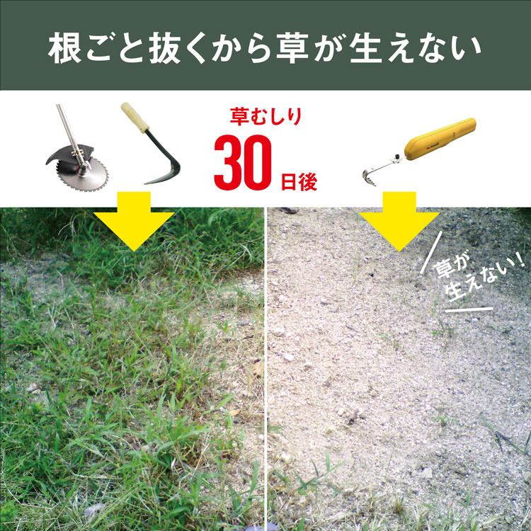 除草バイブレーター ミニ 草むしり 道具 ムサシ WE-740 充電式 USBタイプ 草取り 電動 振動 草抜き 除草器 雑草対策 園芸 ガーデニング 庭 家庭菜園 関連画像4