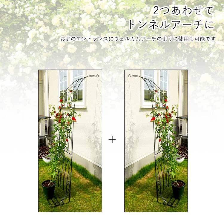 ガーデンアーチ アイアン おしゃれ ローズ ハーフ DIY ガーデニング 園芸 壁掛け 庭園 誘引 つるバラ グリーンカーテン 日よけ 日本製 関連画像3