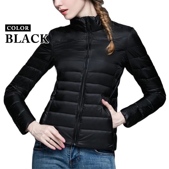 periko様✨ ダウンジャケット XS 黒 軽量 保温性抜群 レディースA1 ダウンコート レディース 冬 軽量 薄手 保温 ダウンジャケット