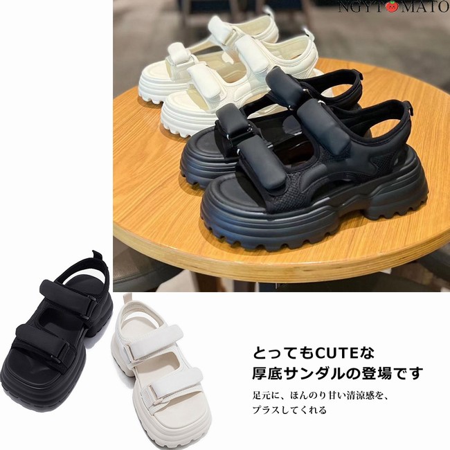 スポーツサンダル レディース 厚底 サンダル ...の詳細画像2