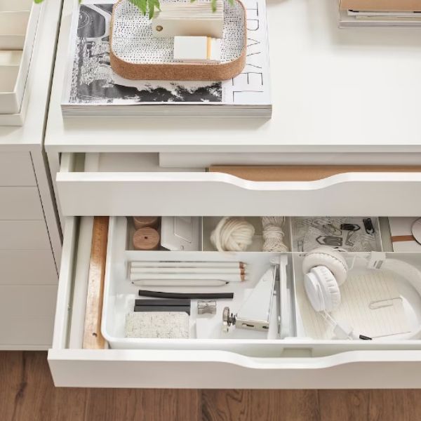 IKEA イケア 引き出しユニット キャスター付き ホワイト 67×66cm IKEA ALEX イケア アレクス 引き出しユニット キャスター付き