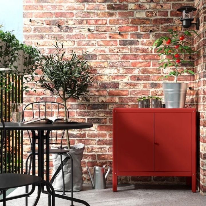 KOLBJÖRN cabinet in/outdoor brown-red - IKEA