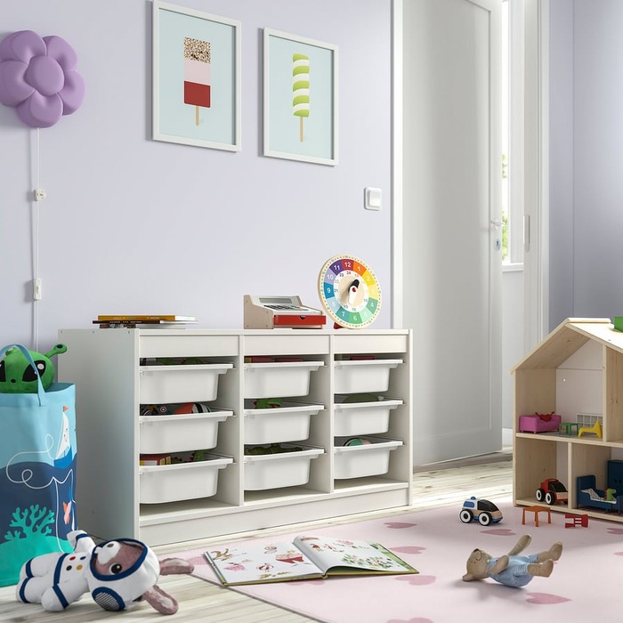 イケア（IKEA） おもちゃ収納 子供部屋収納 収納棚 収納ボックス付き