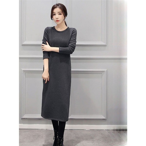 送料無料 ワンピース レディース 40代 マキシワンピース 冬 裏起毛 新作送料無料 長袖 体型カバー ロング 部屋着 大きいサイズ ロングワンピ 秋