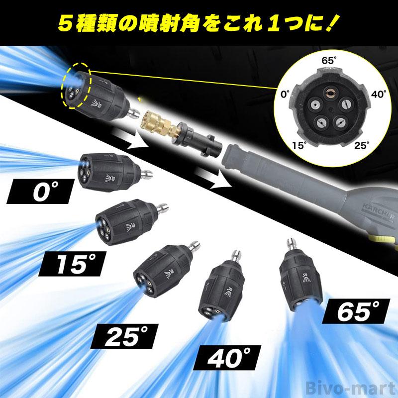 KÄRCHER Vario Power ノズル　洗車　未使用品　高圧洗浄機用 ケルヒャーノズル マルチノズル 互換品 5段階噴射 洗車 高圧洗浄機