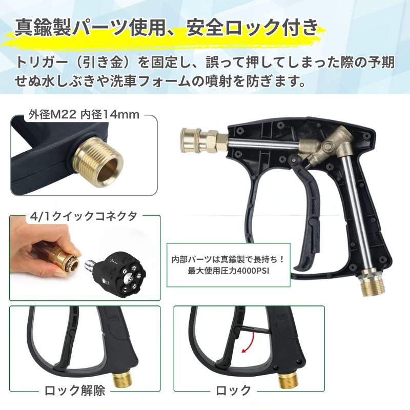 高圧洗浄機 ショートガン ケルヒャー 洗車 マルチスプレーノズル