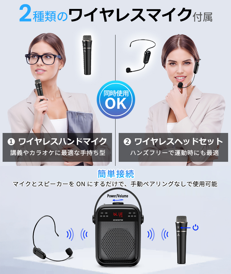 拡声器 ハンズフリー ワイヤレス Bluetooth ポータブル スピーカー