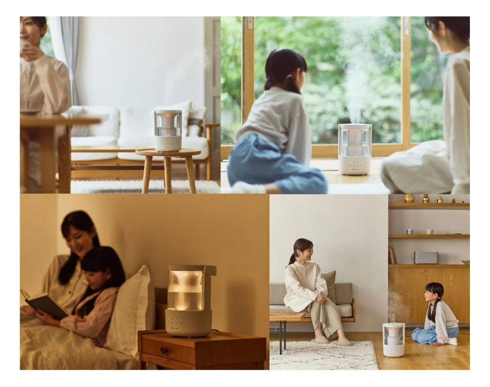 RHYTHM お手入れ簡単 大容量 プールレス加湿器 MIST250（ライトグレー