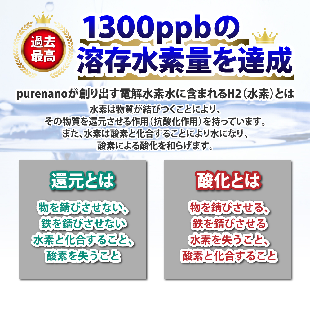 日本製＞ 還元水と次亜塩素酸水生成器（強酸性水タイプ）水素水生成器