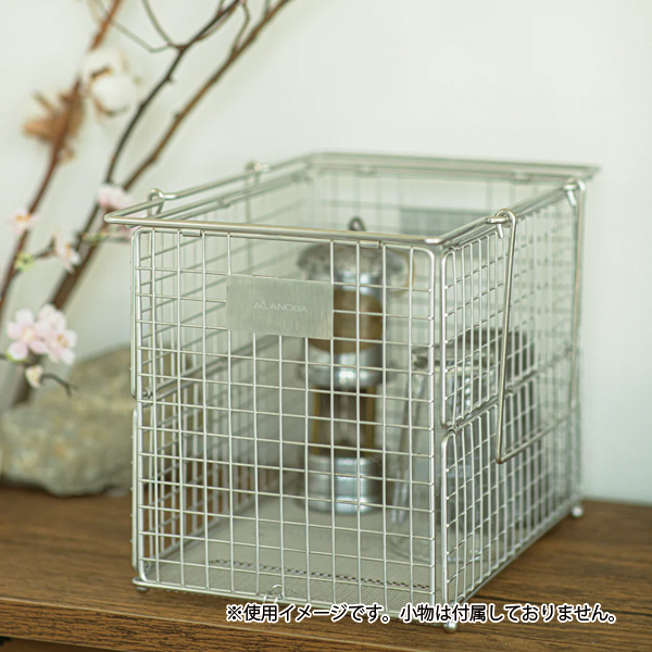 ANOBA（アノバ） フォールディングワイヤーバスケット M SUS Ver