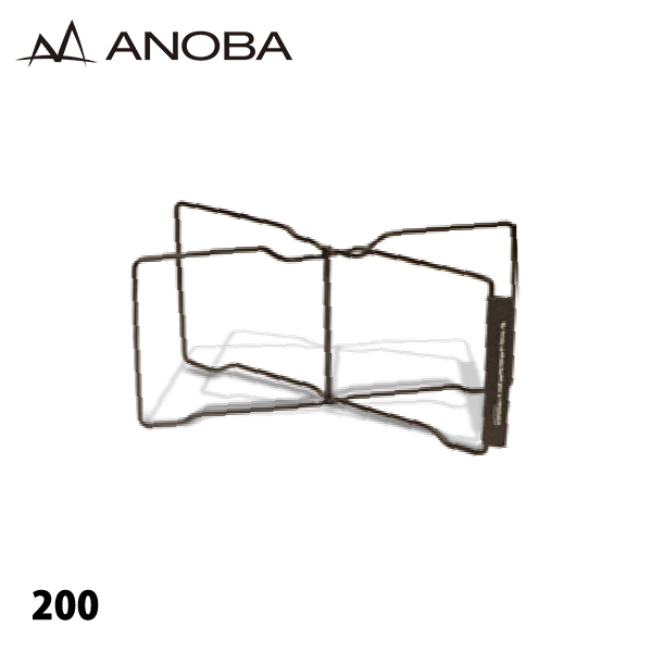 ANOBA(アノバ)  フラットスタンド 200 AN126 収納 ブラック ギアスタンド ストーブスタンド