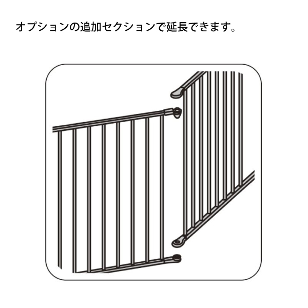 ベビーダン ハースゲート XL サークルセット ホワイト 白 薪ストーブ 暖炉 ベビーサークル 扉 ドア ゲート 安全柵 | ベビーダン | 09
