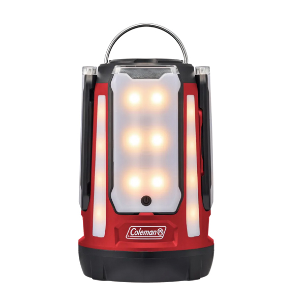 コールマン クアッドマルチパネルLEDランタン 赤/限定黒の2点セット Coleman（コールマン） クアッドマルチパネルランタンプラス