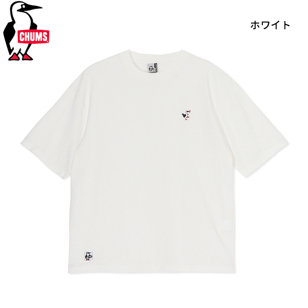 チャムス  エンブロイダリー Tシャツ CH01-2523 アウトドア ウェア トップス  半袖 メンズ レディース ワンポイント 刺繍 | CHUMS | 01