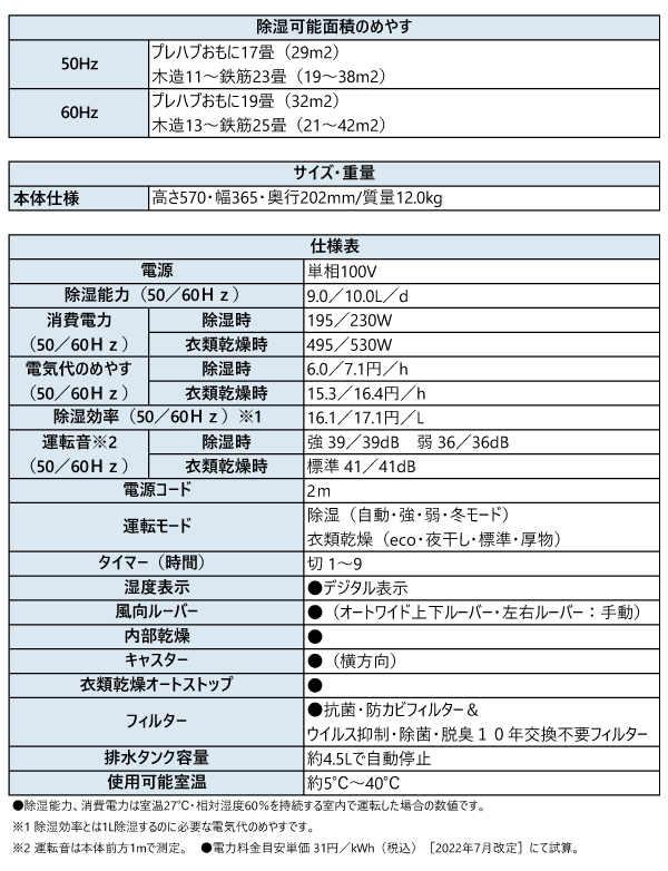 コロナ  衣類乾燥除湿機 Hシリーズ 除湿量1日10L BD-H1026 家電 除湿 衣類乾燥 ヒーター 温風の画像
