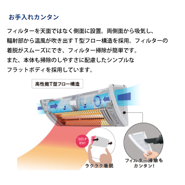 CORONA 壁掛け型電気ヒーター CHK-C12B 1,215W ウォールヒート CHK-C12B CORONA 在庫あり コロナ 壁掛型遠