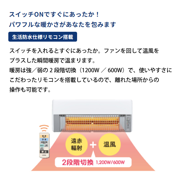 CORONA（コロナ） 壁掛型遠赤外線暖房機 ウォールヒート 1215W CHK