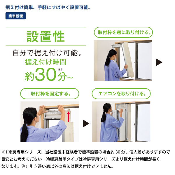 コロナ リララウインドエアコン 冷暖房兼用タイプ CWH-A1826R 家電 窓用エアコン 窓 ウィンドウエアコン 冷房 暖房 窓設置 窓エアコン 日本製の画像