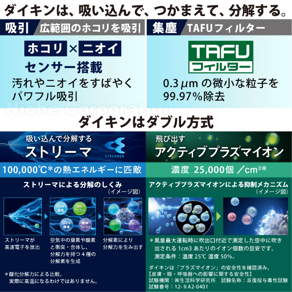 ダイキン 空気清浄機 小型 花粉対策 MC555A ストリーマ ウイルス 菌 花粉 PM2.5 | ダイキン | 08