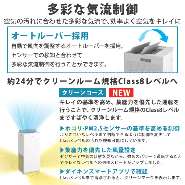 ダイキン（DAIKIN） 空気清浄機 加湿器 花粉対策 MCK906A-W ホワイト