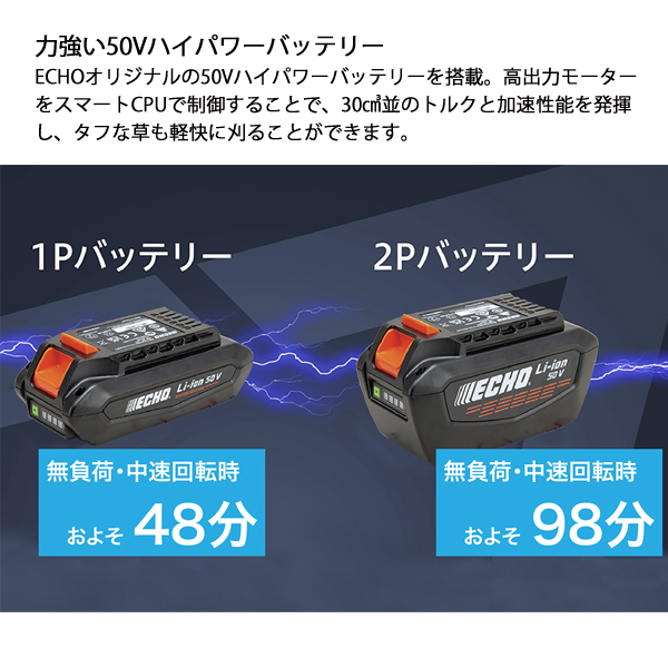 エコー 50V バッテリー刈払機 ループハンド...の詳細画像2