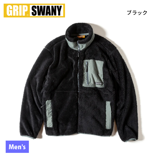 L ブラック Gripswany Wonton 2Way フリースセットアップ GRIP SWANY（グリップスワニー） コーラル フリース ジャケット GSMCT