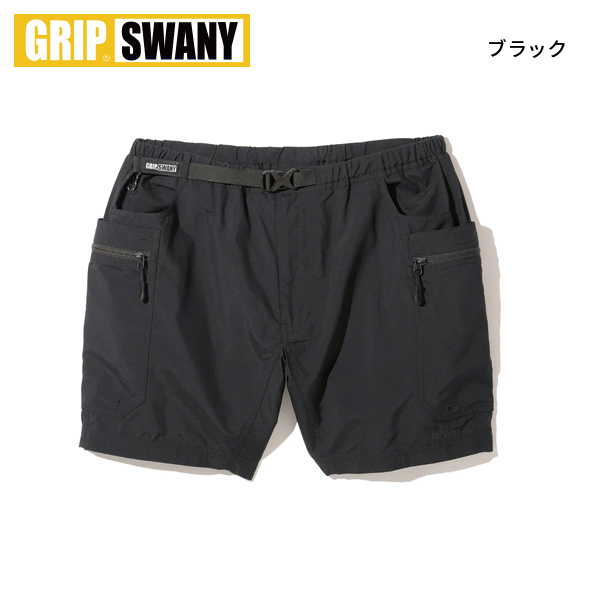 グリップスワニー リップストップサプレックスギアショートパンツ ブラック M GRIP SWANY（グリップスワニー） リップストップ サプレックスギア