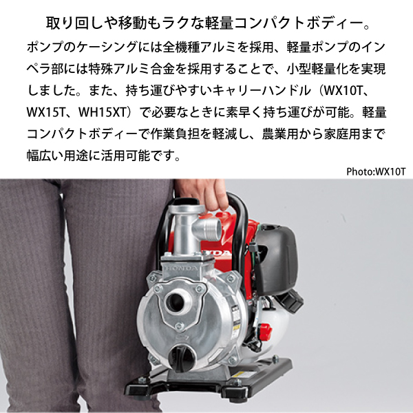 ホンダ ポンプ エンジン式 汎用ポンプ ハードユースモデル WB20XT4JR 試運転済 始動稼働確認済 WB20XT 水ポンプ エンジンポンプ 畑 農業 工事 吸水 給水 排水 | ホンダ | 02